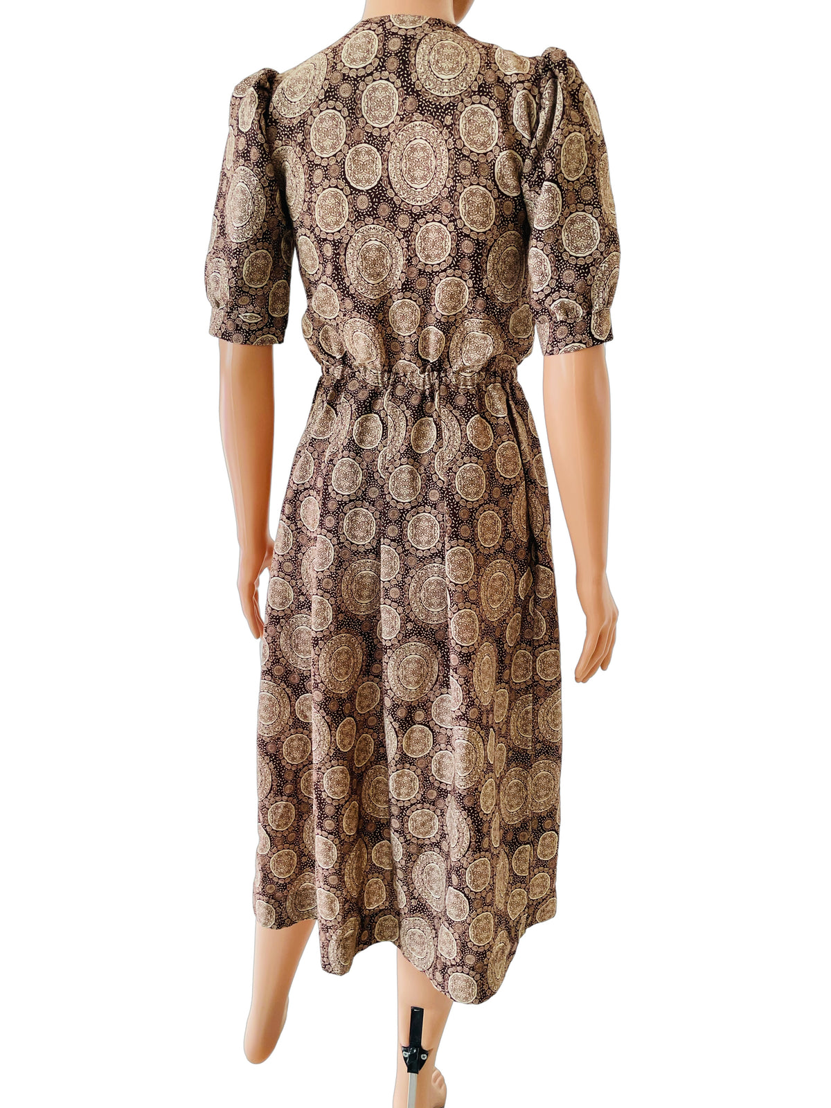 Rent Vintage tile print midi dress