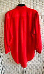 Rent Vintage Red 1980's blouse. Rent Vintage Fashion Rent pre-loved fashion, rent blouse rent vintage, vintage shop bristol vintage shop Bristol wedding dress hire, dress rental vintage laura ashley dress