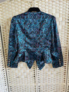 Rent vintage couture jacquard blazer jacket Rent Vintage and pre-loved fashion rentals, designer rentals, designer bag rental, wedding dress rental, dress alterations and tailoring, Bristol Vintage and pre-loved fashion rentals, Bristol dress hire, dress rental, Bristol alterations