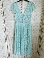 Rent Vintage and Pre-loved Dresses Rent mint green lace midi dress