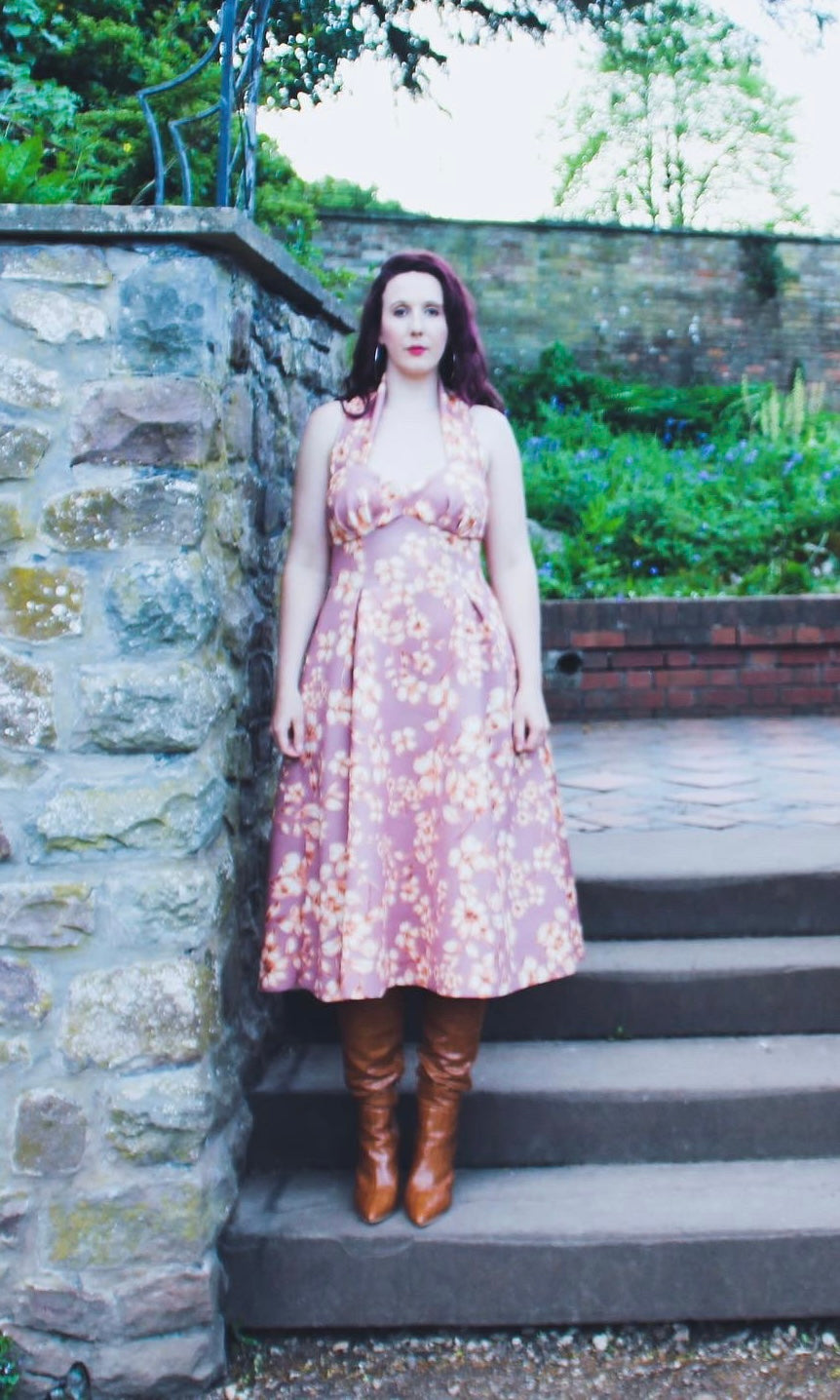 rent 1950s midi floral dress