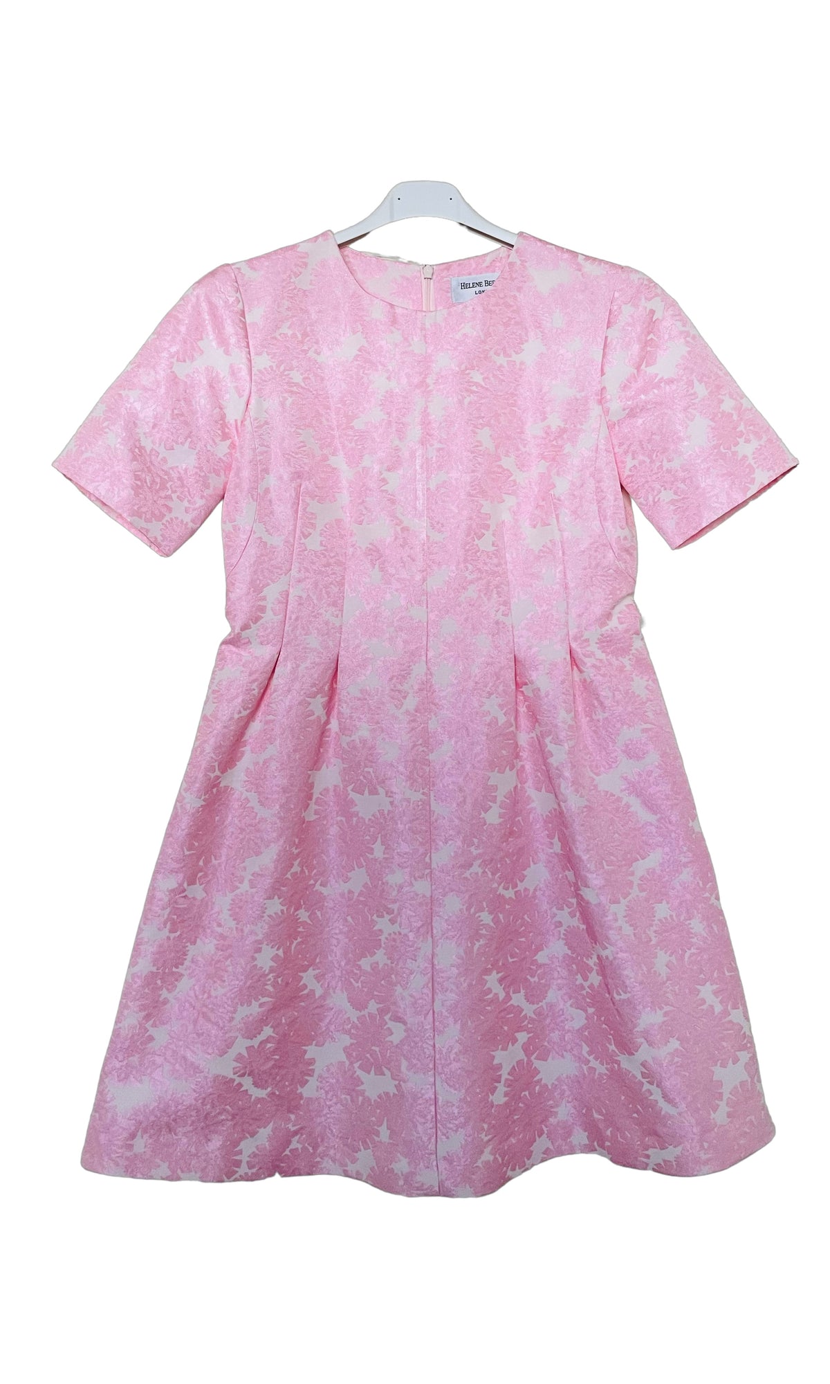 Rent Helene Berman Pink and White Jacquard Mod Dress