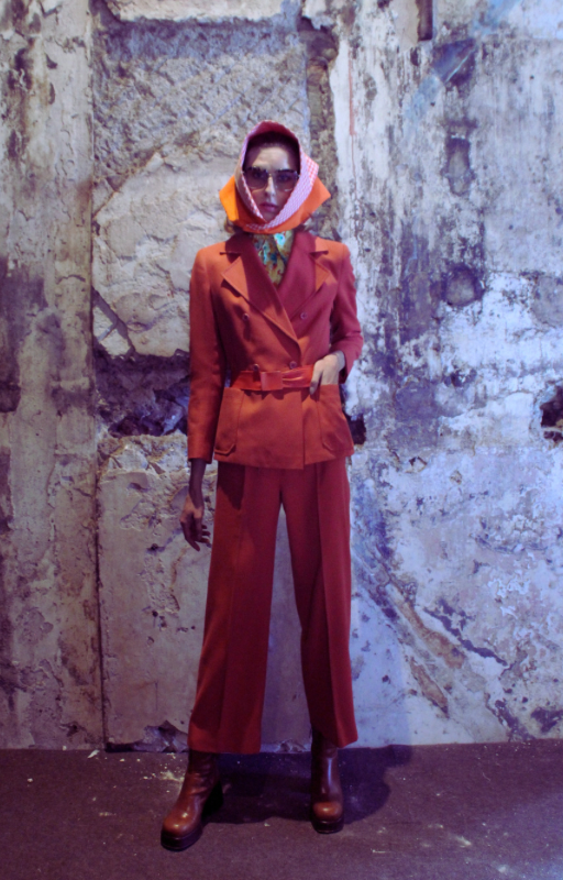 RENT Rust Orange Vintage Suit