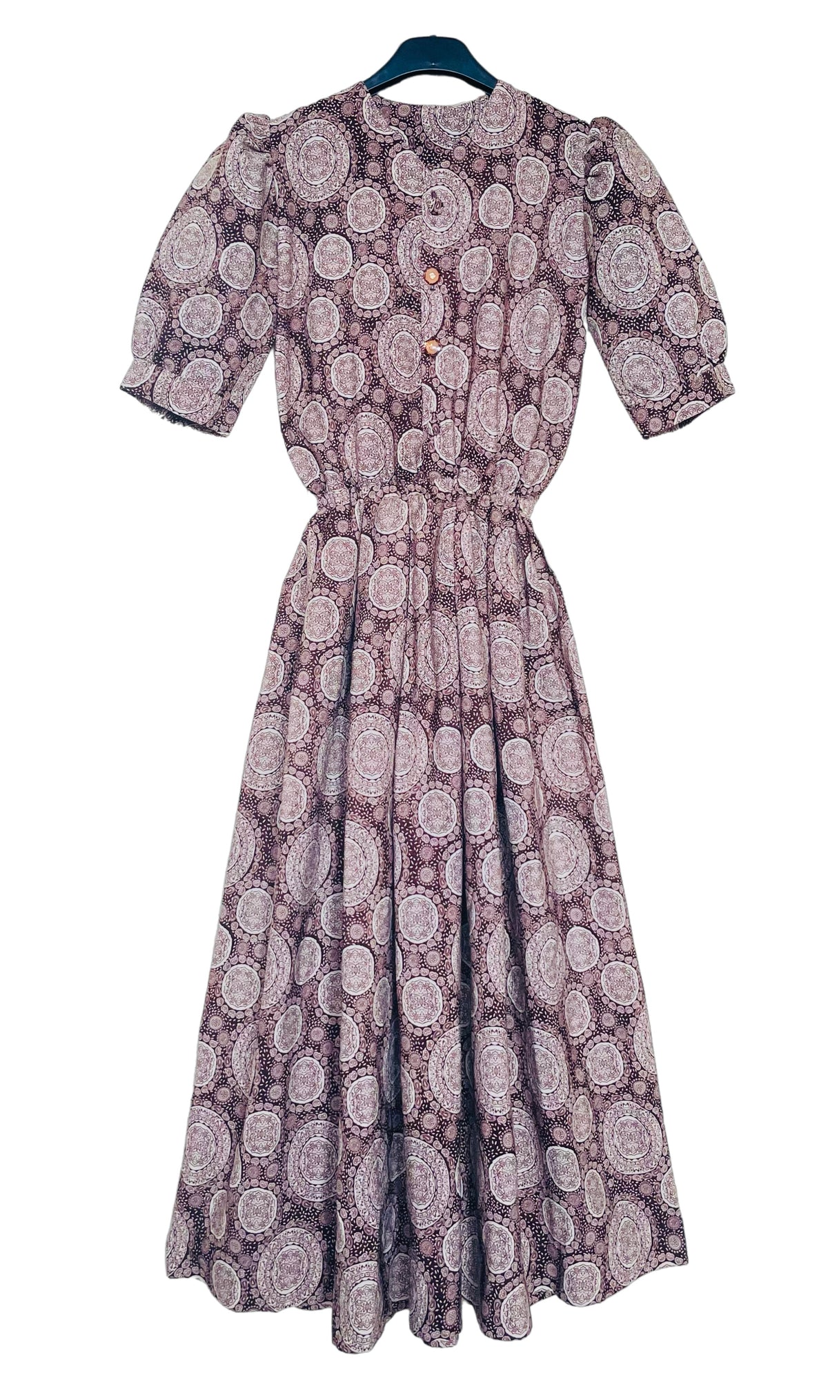 Rent Vintage tile print midi dress