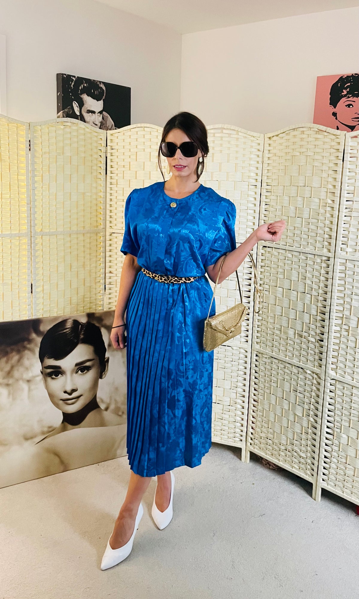 Cobalt Blue 80's Dynasty Dress – WearMyWardrobeOut Cobalt Blue 80's Dynasty Dress – WearMyWardrobeOut