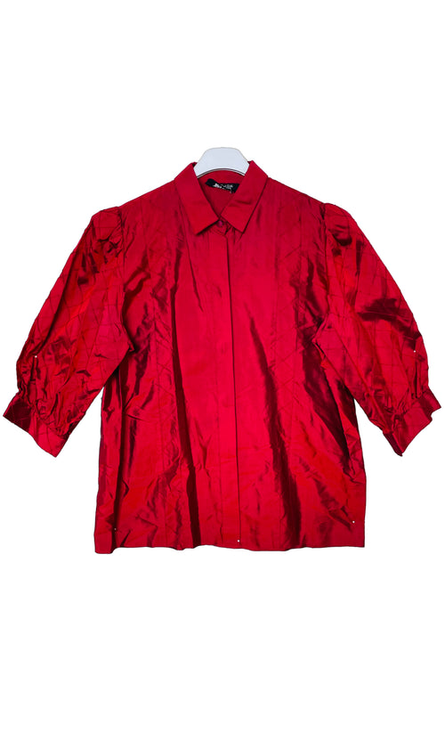 Rent Red Silk Shirt Blouse