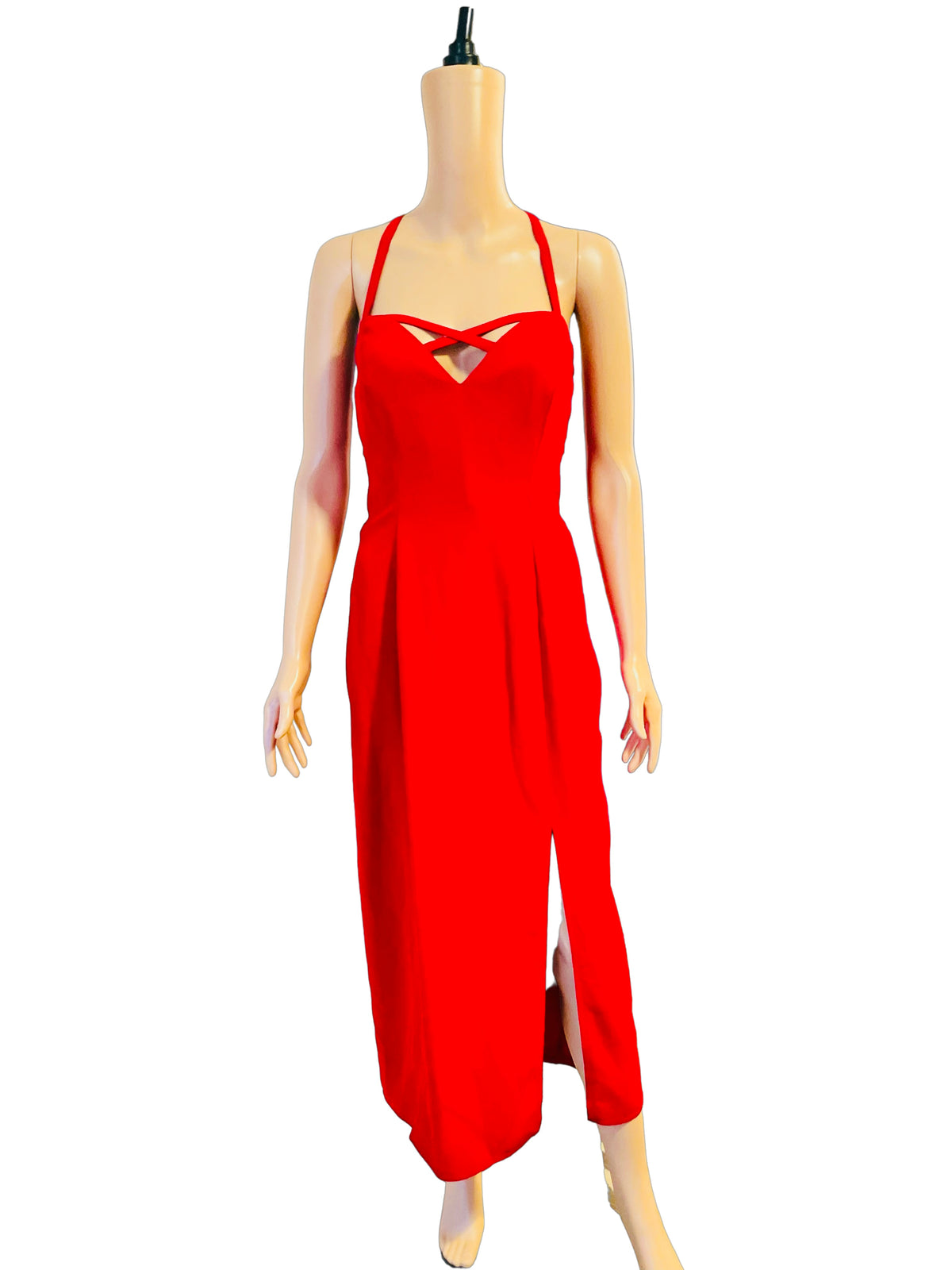 rent vintage frank usher red dress