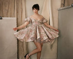 Rent Vintage Designer Prom Dress in Jacquard Print