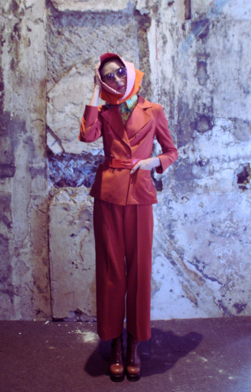 RENT Rust Orange Vintage Suit