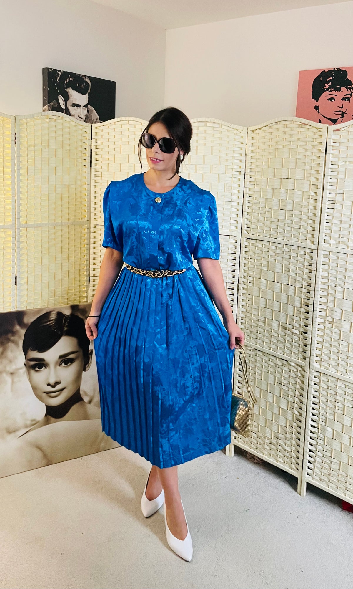 Cobalt Blue 80's Dynasty Dress – WearMyWardrobeOut Cobalt Blue 80's Dynasty Dress – WearMyWardrobeOut