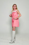 1960s Upcycled Pink Quilted Dress
