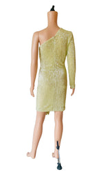 Rent Yellow Gold Sequin Cocktail Dress