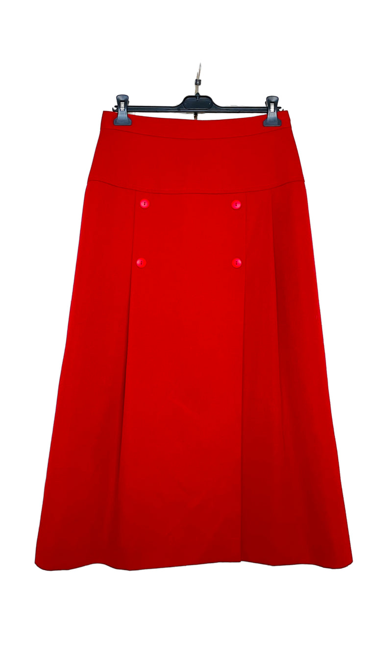 Rent Vintage Red Midi Skirt