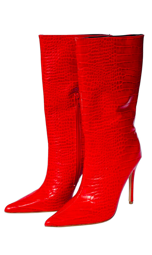 Rent red stiletto boots