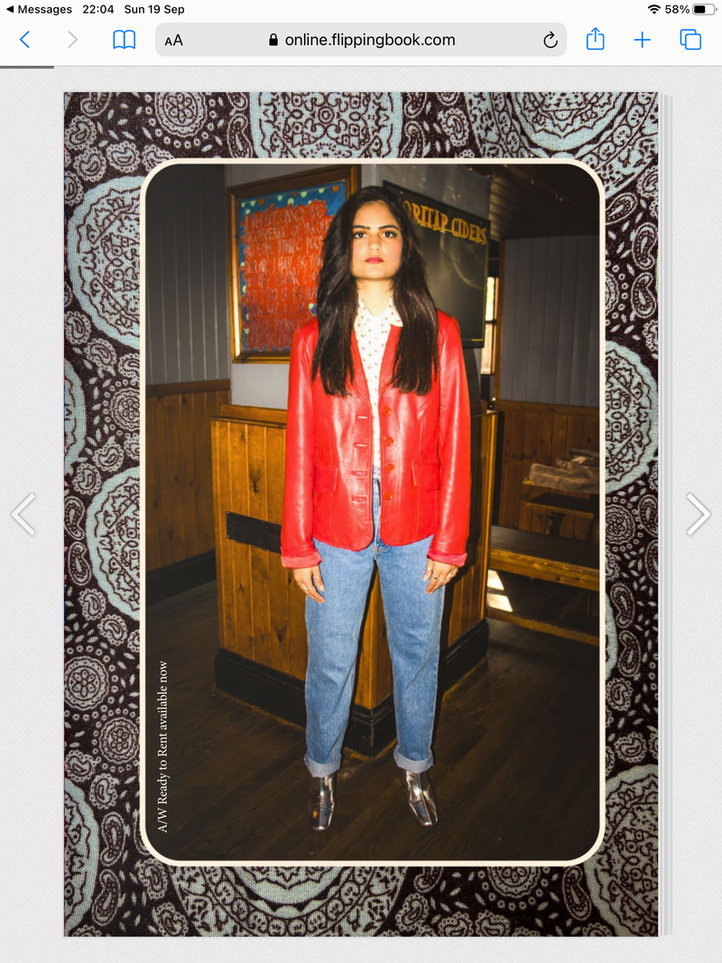 Rent Vintage red leather jacket